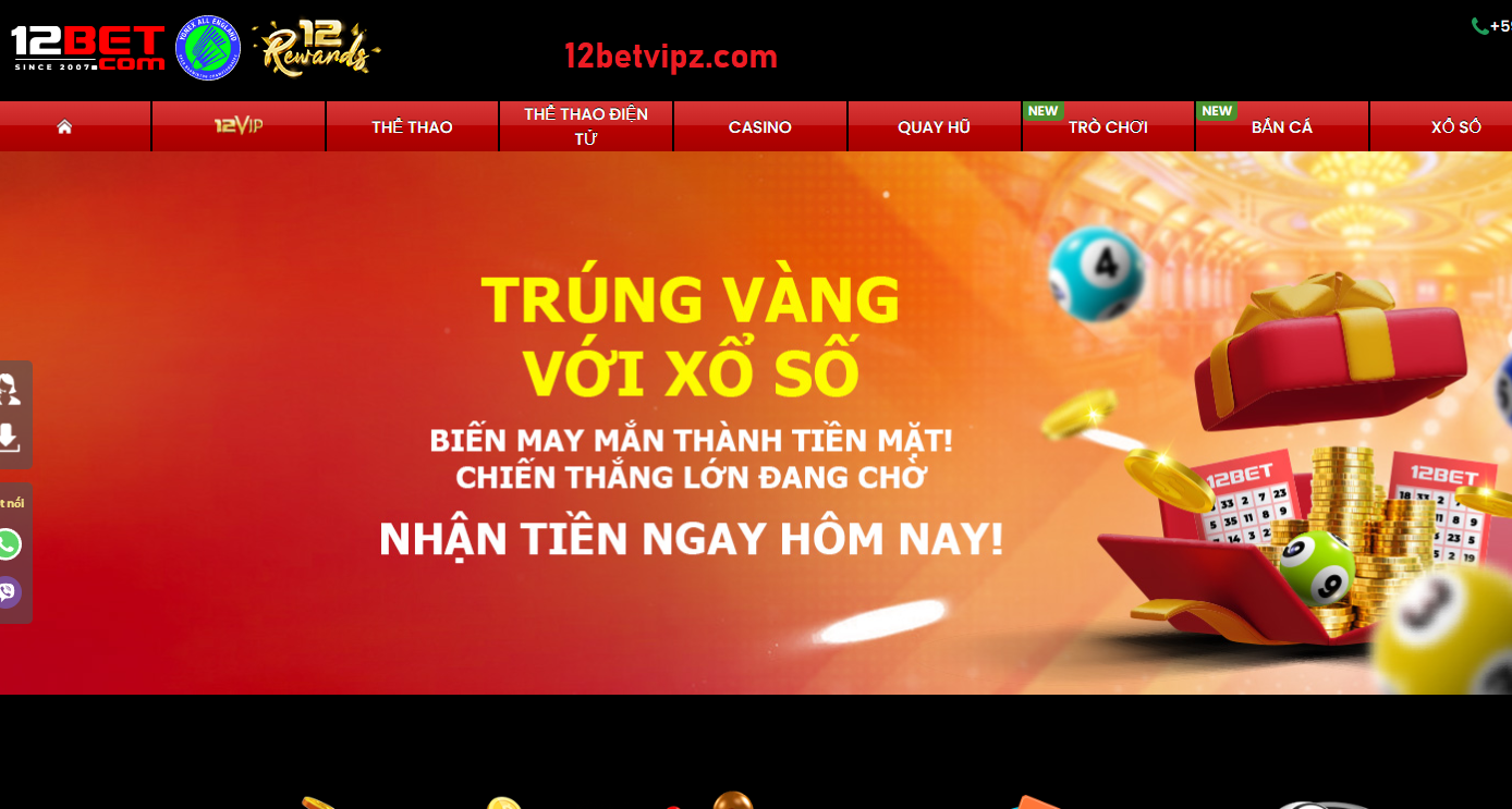 Xổ số trực tuyến tại 12bet